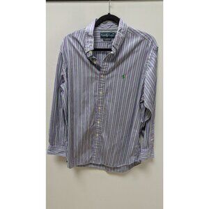 Ralph Lauren Purple Striped "Classic Fit" Button-Down Shirt
